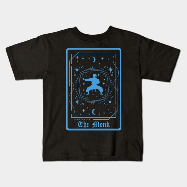 D&D Monk Class Tarot Card Kids T-Shirt by Sunburst